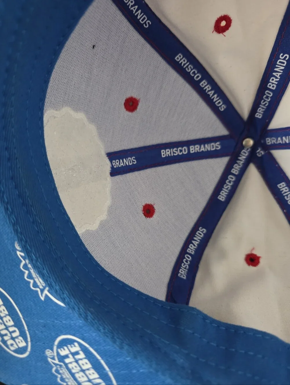 Dubble Bubble Blue & White Snapback Hat with Red Logo